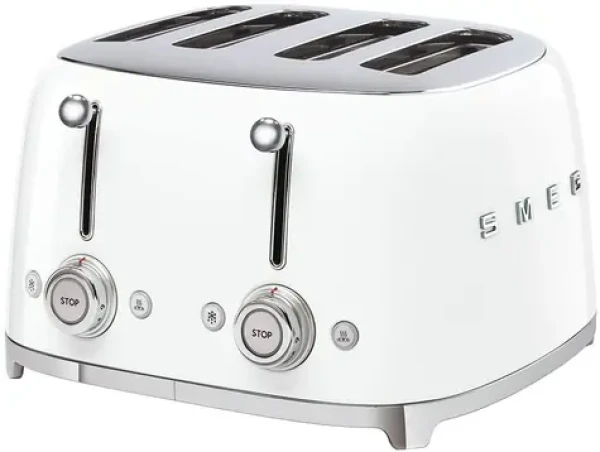 SMEG TSF03WHEU biela / Hriankovač / 2000 W / 4 sloty / 4 hrianky / 6 stupňov opečenia (TSF03WHEU)