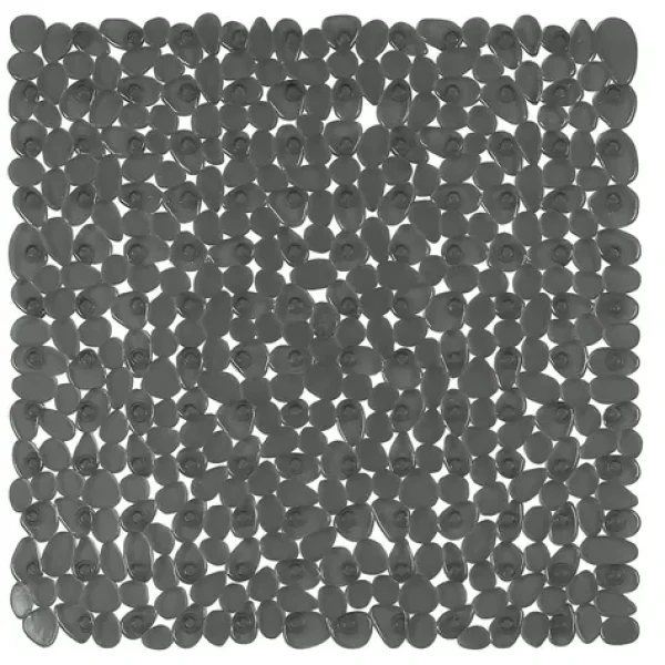 Spirella RIVERSTONE protišmyková podložka do sprchy tmavo šedá / PVC / 54 x 54 cm