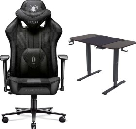 Diablo Chairs X-PLAYER 2.0 Normal Size Czarny + EGON 1100 Orzechowe 110 cmx60 cm