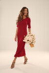 Šaty/Blouse De Lafense 054 Sienna w/r S-2XL čokoláda XXL