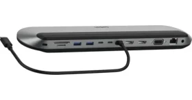Belkin Connect 11v1 Universal Pre dokovacia stanica čierna / 2x USB-C / 3x USB-A / 2x HDMI / RJ45 / VGA / 3.5mm jack (INC014btSGY)