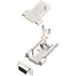 Encitech DTSL09-T-JSRG+DMS-K 6355-0040-31 sada D-SUB zásuvková lišta 180 ° Pólov: 9 spájkovaný 1 sada; 6355-0040-31