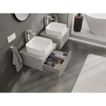MEXEN/S - Rivel kúpeľňová skrinka pod umývadlo 50, 1 šuplík, reliéf, šedá mat 91A20-05023-1-BF62