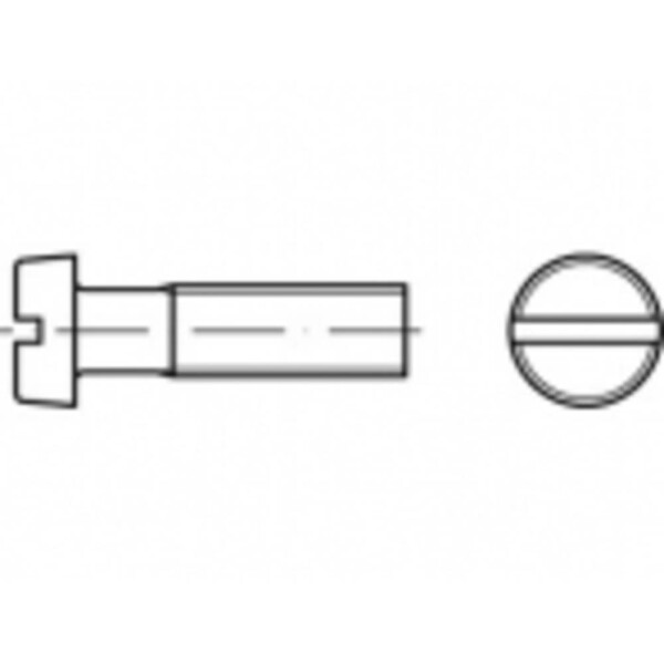 TOOLCRAFT TO-5385489 skrutky s valcovou hlavou M3 16 mm drážka 2000 ks; TO-5385489