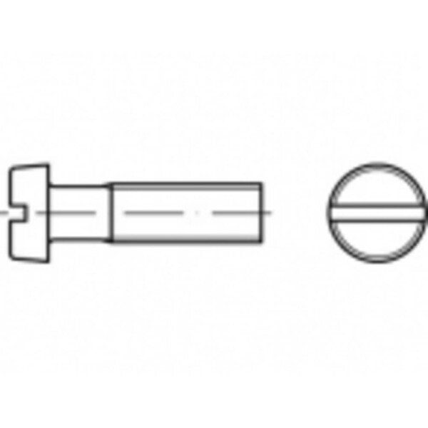 TOOLCRAFT TO-5385291 skrutky s valcovou hlavou M6 25 mm drážka ocel glavanizované zinkom 500 ks; TO-5385291