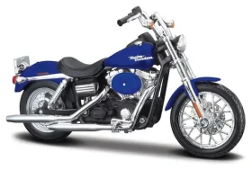 Maisto - HD - Motocykel - 2006 Dyna Street Bob, metal modrá, séria 44, 1:18