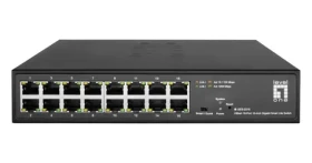 LevelOne Hilbert GES-2216 čierna / Switch / 16x Gigabit / 10" / managed L2 / bez PoE (GES-2216)