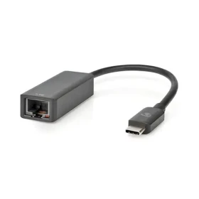 Nedis USB-C - RJ45 adaptér čierny / Adaptér / USB 3.2 Gen 1 / 2,5 Gbps / 0,2 m (CCGB64960BK02)