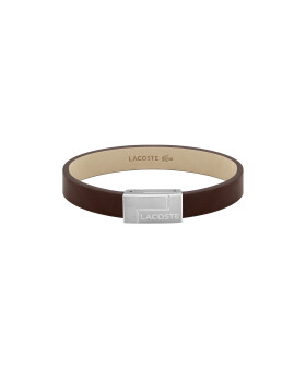 Lacoste Hnedý kožený náramok Lacoste Traveller 2040071