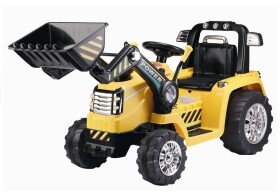 Mamido Detský elektrický traktor Power s radlicou žltý