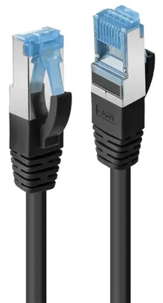 Lindy Cat6a S/FTP PIMF černá / Patch kabel / RJ-45 / 0,5 m / LSZH (47176)