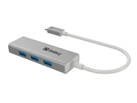 Sandberg USB-C HUB / 3x USB 3.0 / strieborný (136-03)