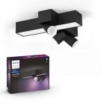 Philips Hue Centris BT LED 25 + 3x5.7W čierna / LED stropné bodové svietidlo GU10 / 3050lm / 2000-6500 K / RGB / IP20 (50608/30/P7)