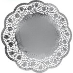 Dekoratívna krajka kruhová strieborná 36cm 4 ks - Wimex - Wimex