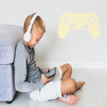 Veselá Stena Samolepka Ovládač na playstation Farba: zelená, Veľkosť: 40 x 26 cm