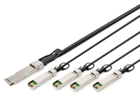 Digitus DN-81321 / DAC kabel / QSFP+ - 4x SFP+ / 40G / 5 m / černý (DN-81325)