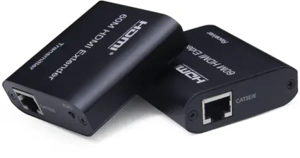 PremiumCord HDMI extender 60m čierna / Extender HDMI / Cat5e/6/6a/7 / Full HD 1080p / EDID (khext60-7)