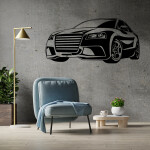 Veselá Stena Samolepka Auto Audi Farba: žltá, Veľkosť: 100 x 50 cm