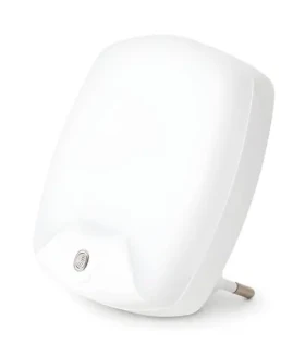 Entac nočné LED svetlo hranaté biela / Nočné / orientačné LED svetlo / do zásuvky / senzor súmraku / 0,5 W (ENL-RS-0.5W-DS)