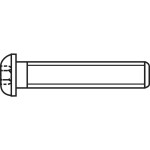 TOOLCRAFT 839803 šošovkové skrutky M4 30 mm vnútorný šesťhran nerezová ocel A2 100 ks; 839803