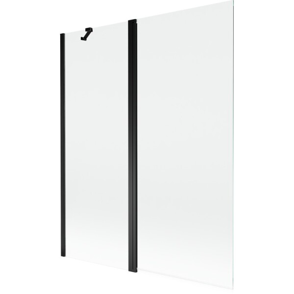 MEXEN - MIST vaňová zástena 140x150 cm 6mm f+s, čierna, číra 8A9-140-011-70-00