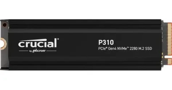 CRUCIAL P310 1TB (Heatsink) / M.2 SSD 2280 / PCIe 4.0 / R:7100MBs / W:6000MBs / 5y (CT1000P310SSD5)