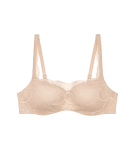 Dámska podprsenka Body Make-Up Illusion Lace Balconette - BROWN - svetlohnedá 00NZ - TRIUMPH BROWN 75E