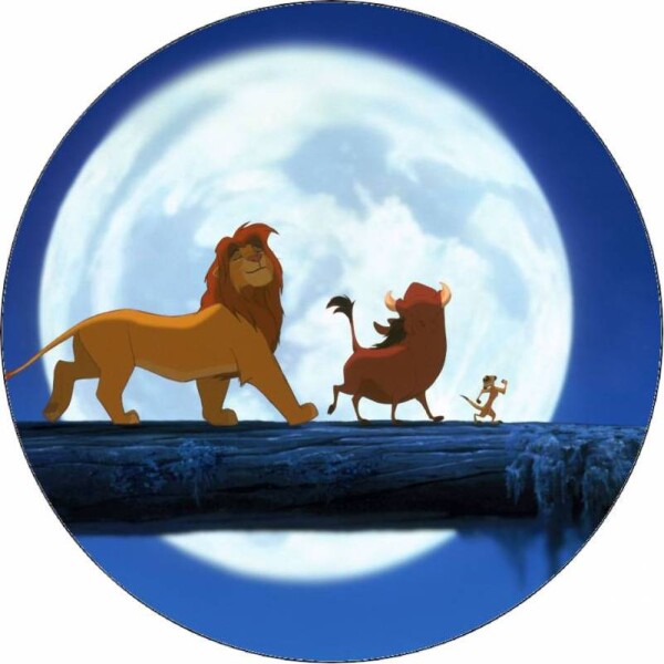 Jedlý papier Lev Disneyho Lví kráľ Simba, Timon a Pumba za splnu 19,5 cm - Pictu Hap - Pictu Hap