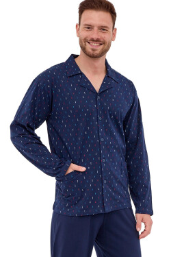 Pánske pyžamo 114/71 plus - CORNETTE tmavě modrá 3XL