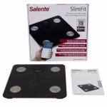 Salente SlimFit čierna / osobná diagnostická fitness váha / 180kg / Bluetooth (8595683203111)