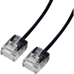 Roline 21.15.4464 RJ45 sieťové káble, prepojovacie káble CAT 6A U/UTP 1.5 m čierna 1 ks; 21.15.4464