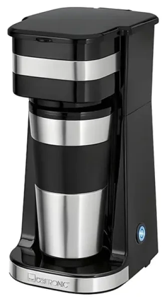 Clatronic KA 3733 / Kávovar na 1 šálku / 400 ml / trvalý filter / dvojitá stena šálky (263881)