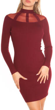 Sexy KouCla Ripp knit dress with mesh Einheitsgroesse