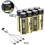 Ansmann 1312-0039 tužkový akumulátor typu AA lítiová 1800 mAh 1.5 V 8 ks; 1312-0039