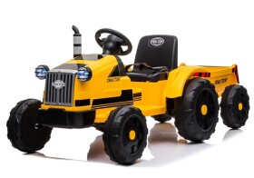 Mamido Detský elektrický traktor s vlečkou T1 žltý