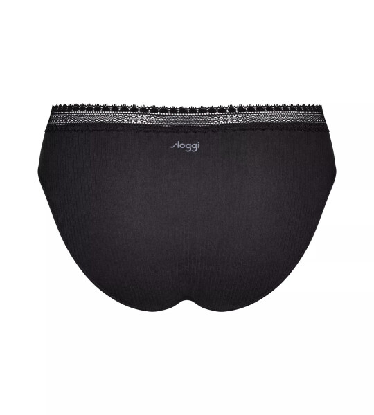 Dámske nohavičky GO Ribbed R Tai C2P - BLACK - black 0004 - SLOGGI BLACK M