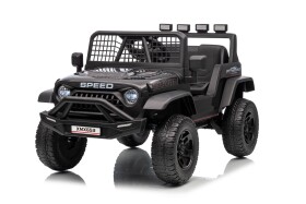 Mamido Mamido Elektrické autíčko Speed Offroad čierne | 4x45W | EVA kolesá | 12V 7Ah | EKO koža