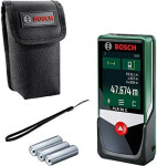 BOSCH PLR 50 C / Digitálny laserový diaľkomer / Dosah až 50 m / Presnosť: +- 2.0 mm / Bluetooth / 3x AAA (0603672200)