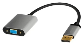 DisplayPort - VGA čierna / Redukcia / 0,15 m / 1080p 60 Hz / Hliníkové telo (CDA0109)