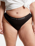 Dámske tangá LOGO WAISTBAND THONG UW0UW04146BDS čierne Tommy Hilfiger