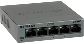 Netgear GS305 v3 čierna / Switch / 5- Port / 10/100/1000 Mbps / neriadený / kovové telo (GS305-300PES)