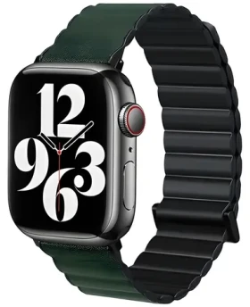 Beline Magnetic Pre čierno-zelená / Opasok pre Apple Watch / 38/40/41mm / magnetický