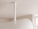 CERANO - Sprchová zástena Walk-in Orbis Top Round - Ľavá - 8 mm - guľatá vzpera - biela matná, mliečne sklo - 120x200 CER-682552
