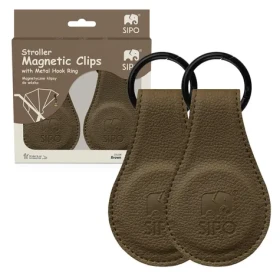 Sipo Magnetické klipy na kočík 2ks hnedá