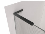 CERANO - Sprchová zástena Walk-in Onyx L-ľavá vzpera - 8 mm - čierna matná, ryhované sklo - 110x200 CER-8050BD769