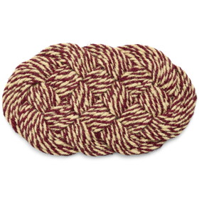 HAY Rohožka Coco Swirl Bordeaux/Off-white 40 × 80 cm