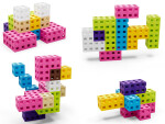 Mamido Farebné kocky Cube Pink Meli 100 dielov ZA5667