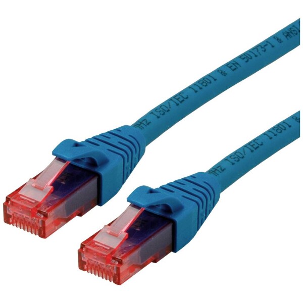 Roline 21.15.2542 RJ45 sieťové káble, prepojovacie káble CAT 6 U/UTP 2.00 m modrá netienený, bez halogénov, samozhášavý 1 ks; 21.15.2542