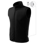 Next fleecová vesta unisex čierna 01 (štítok značky) 2XL