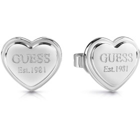 Guess Módne oceľové náušnice so srdiečkom JUBE02179JWRHT/U